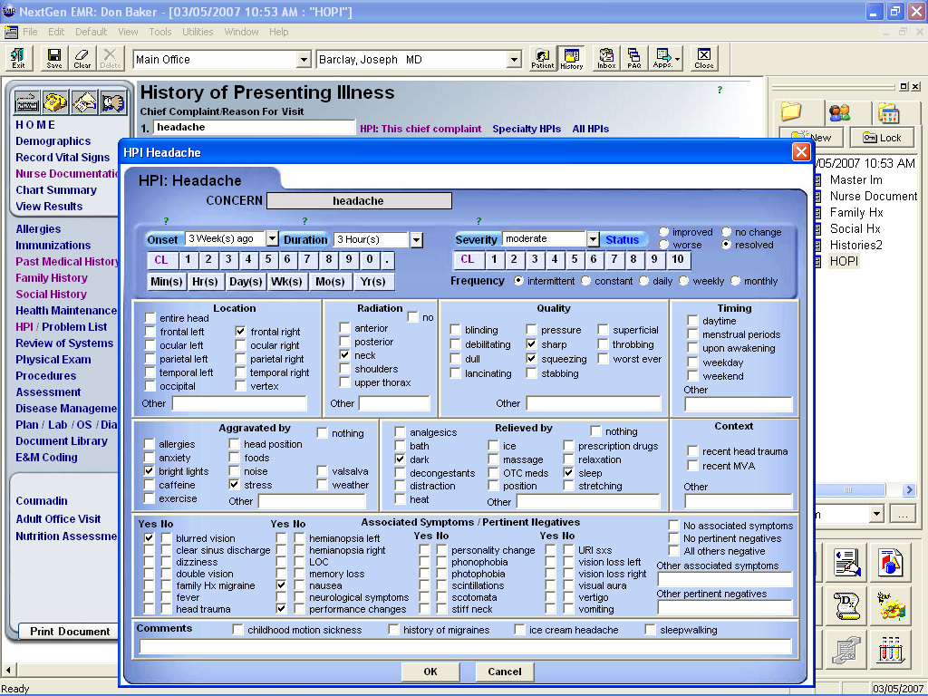 Centricity Charting System